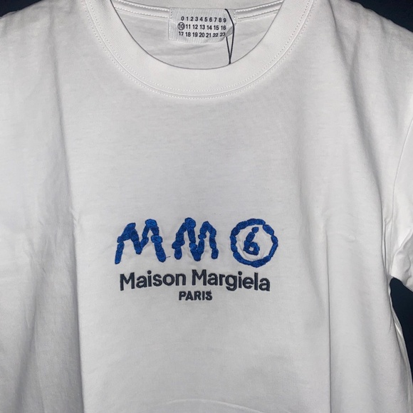 Maison Margiela White Embroidered Tee - Picture 7 of 8
